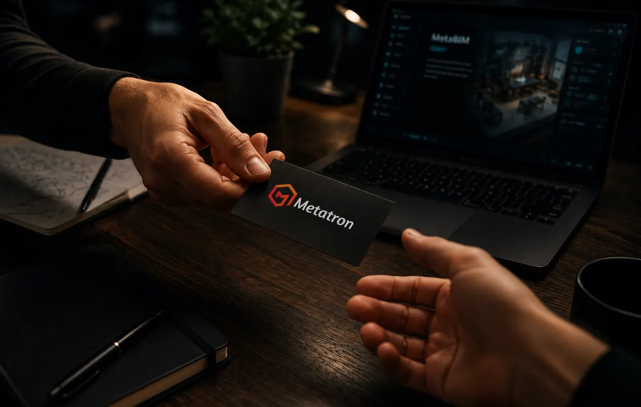 Metatron branded desk scene representing client approval and recommendation proof.