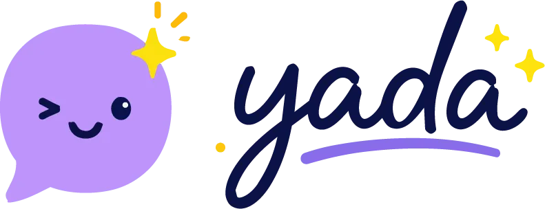 הלוגו של YADA עם דמות העוזר הסגולה.